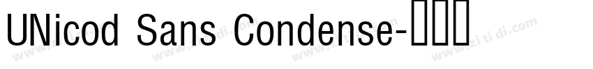 UNicod Sans Condense字体转换